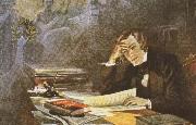 a romantic lithograph of schumann composing his song dichtrliebe